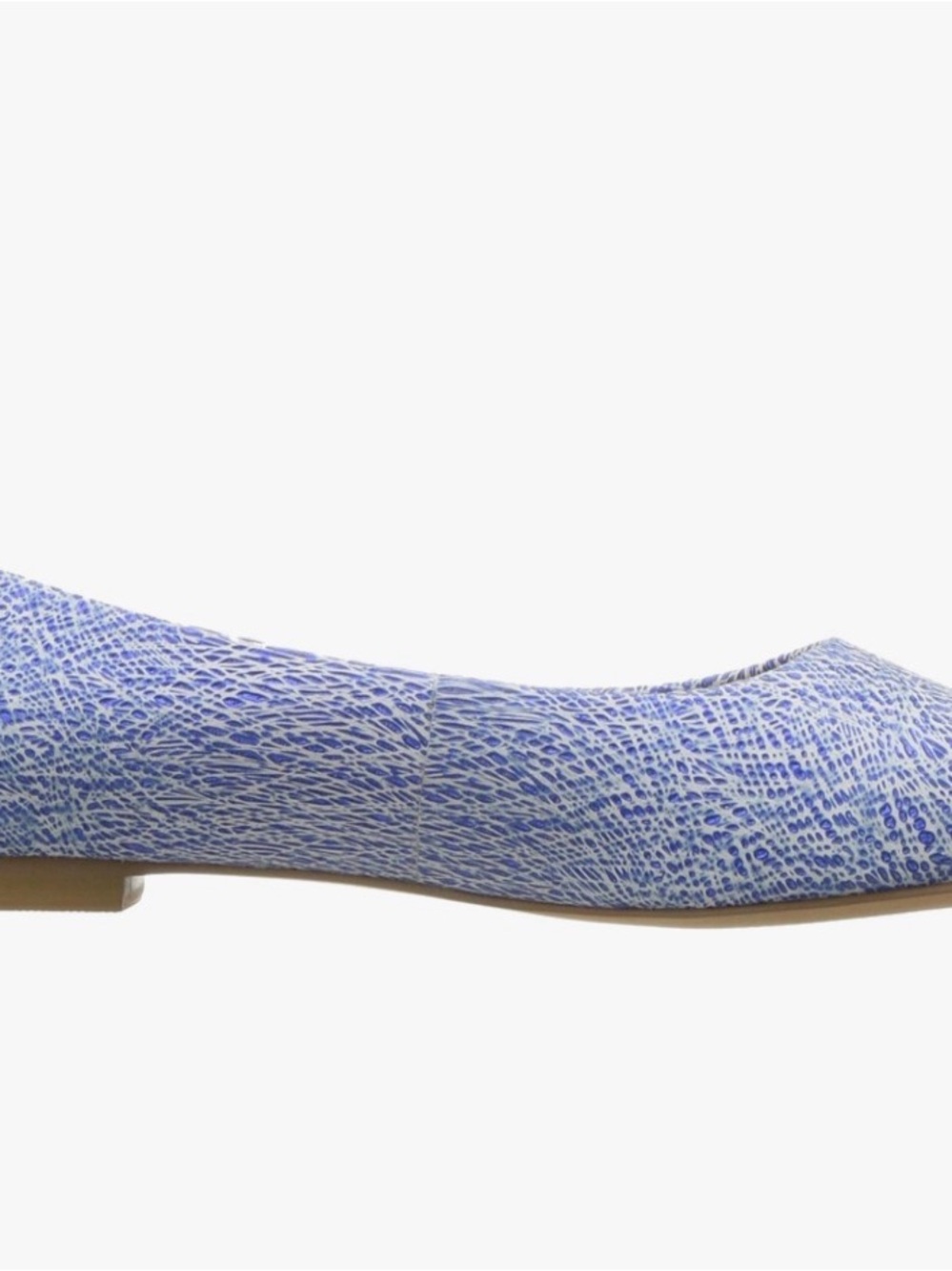 Trotters Estee Blue Textured Pointed-Toe Flat in 9.5WW - Picture 6 of 7